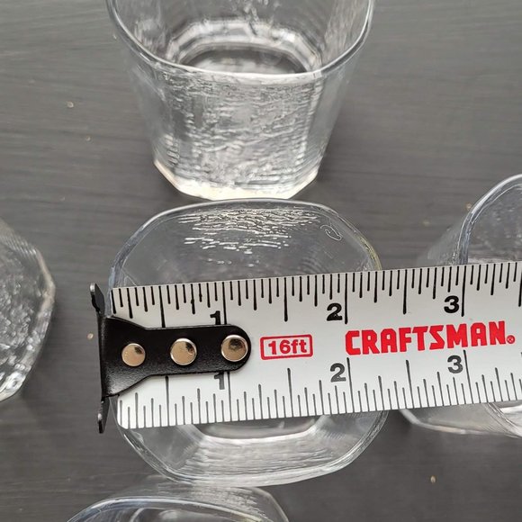 Vintage Frosted Textured Glass Tumblers - Trees - Picture 11 of 12